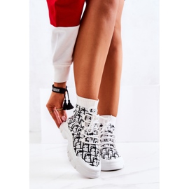 FM1 Svarta och vita Kandice-strumpor sportskor 2