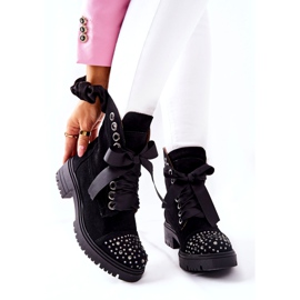 Suede Boots Workery Lewski Shoes Tied 3069 Black svart 3