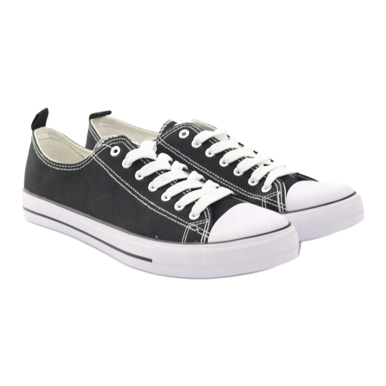Svarta American Club LH03 sneakers vit 4