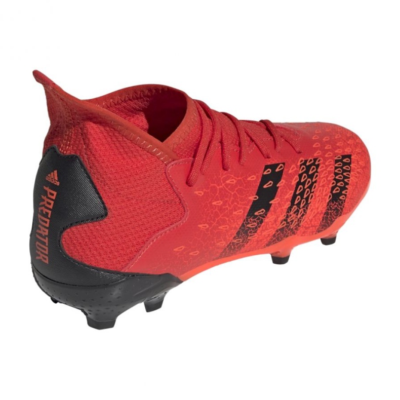 Adidas Predator Freak.3 Fg Jr FY6282 fotbollsskor apelsiner och röda 1