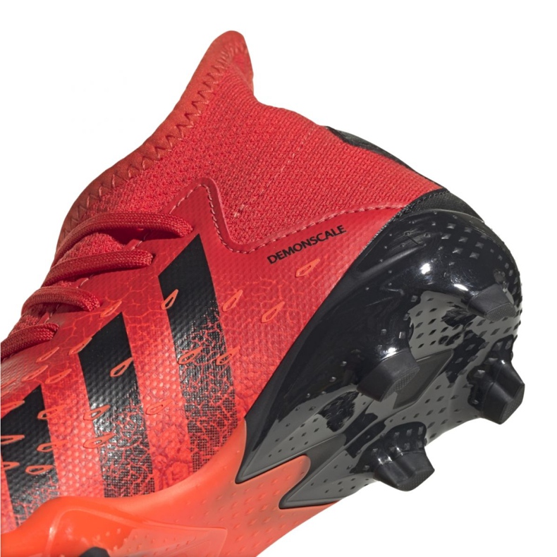 Adidas Predator Freak.3 Fg Jr FY6282 fotbollsskor apelsiner och röda 2