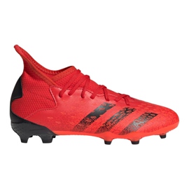 Adidas Predator Freak.3 Fg Jr FY6282 fotbollsskor apelsiner och röda 5