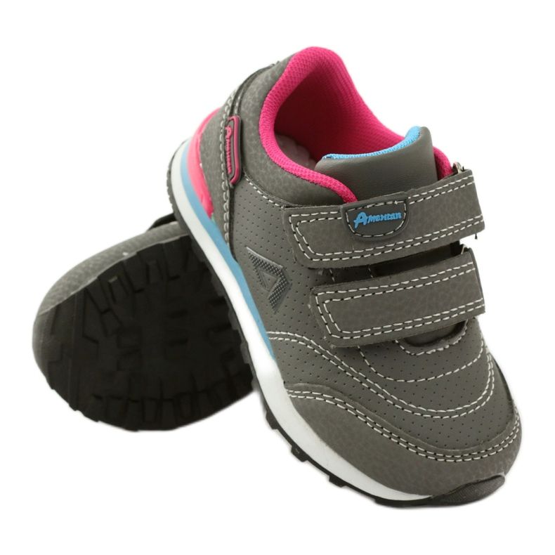 American Club ADI sportfotbädd läder American D1 sz blå rosa grå 3