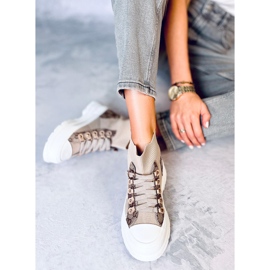 Reta Khaki ankelstrumpa sneakers beige brun 2