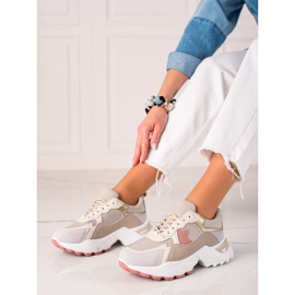 Sweet Shoes Trendiga sneakers beige svart 1