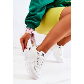 FS2 Sneakers På Plattformen Vit Sallie silver- 1