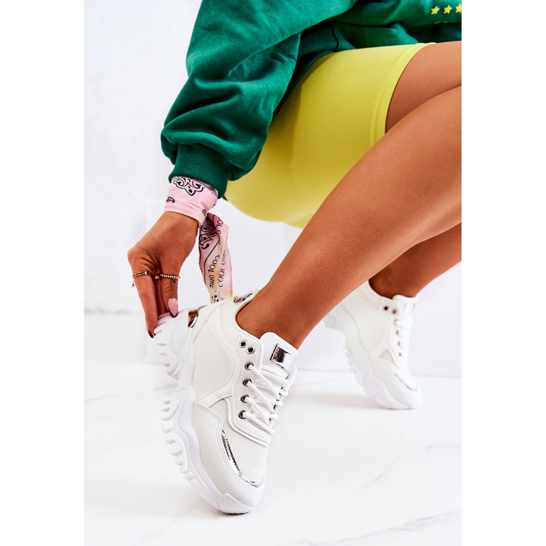 FS2 Sneakers På Plattformen Vit Sallie silver- 1