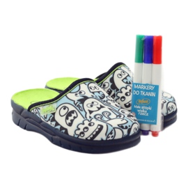 Befado barnskor färg tofflor vit marinblå blå 5