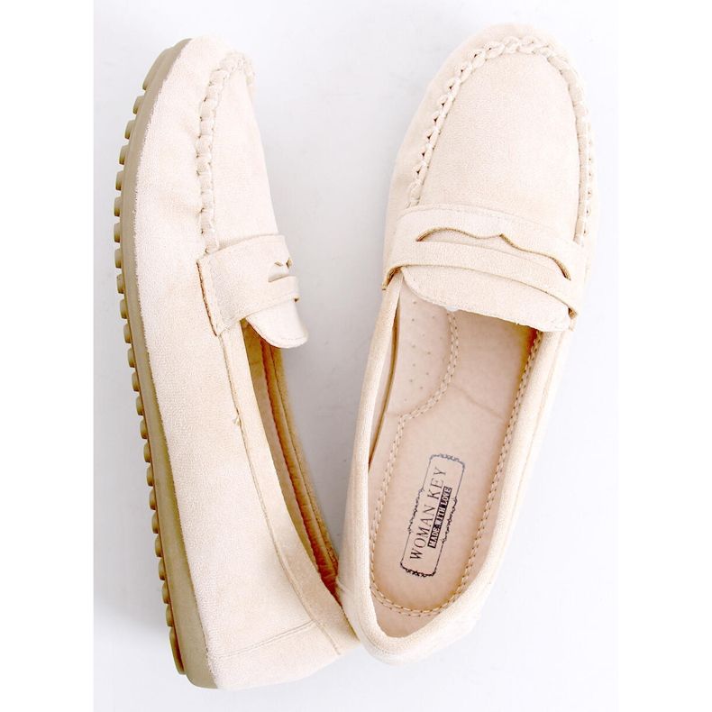 Rello Beige loafers för dam 2