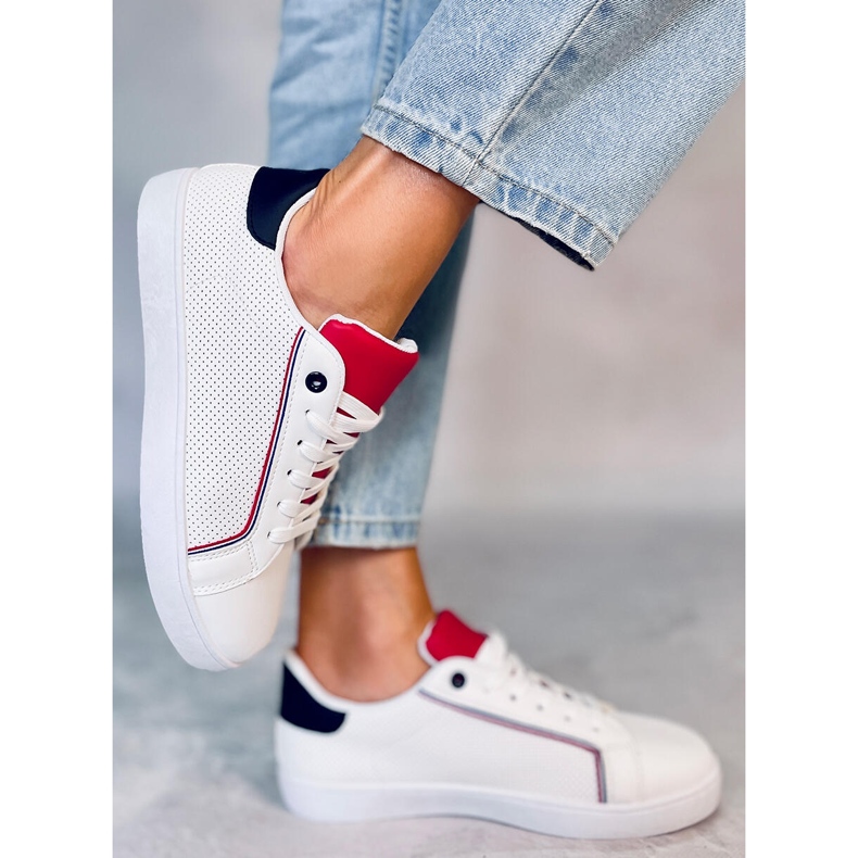 Volve WHITE / NAVY damsneakers vit 2
