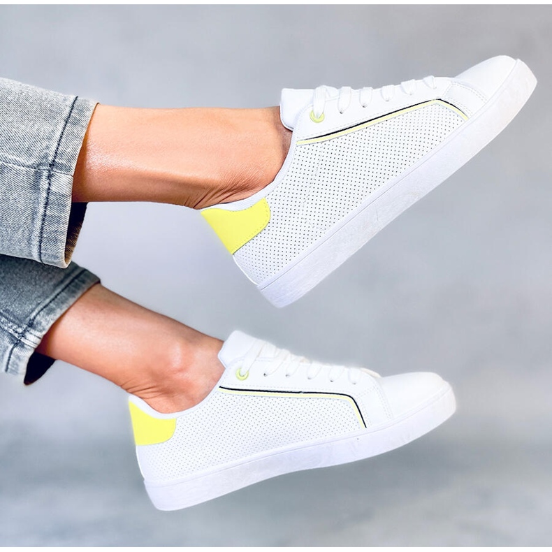 Volve VIT / GRÖN damsneakers 2