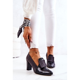 PA2 Mocka Snakeskin Pumps Grå Kathleen 2