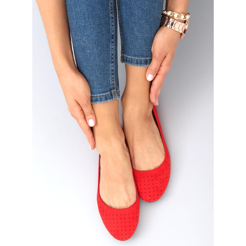 Genombrutna ballerinor Ameli Red röd 1