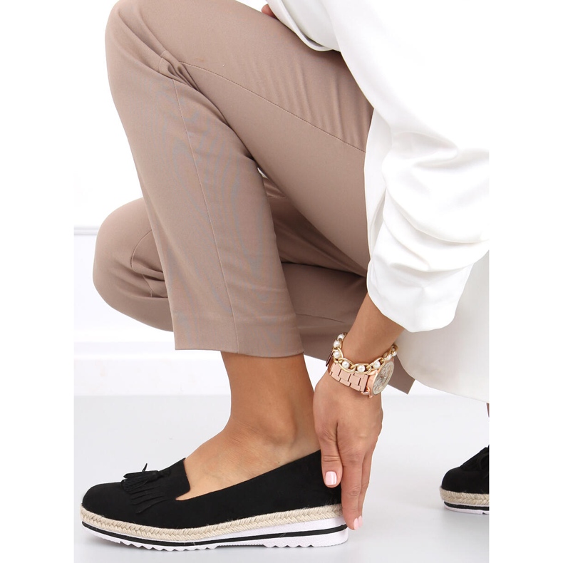 Dam loafers, espadrillor Hilma Black svart 2