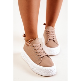 Sneakers På En Massiv Plattform Beige Suzane 1