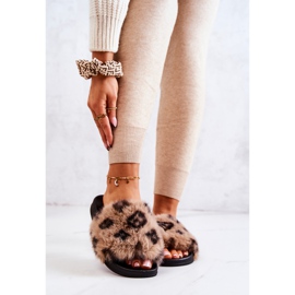 PM1 Tofflor Med Päls, Gummi Leopard Brun Noelle beige 2