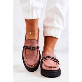 PL5 Mocka Loafers Bokstäver La.Fi Dirty Pink Jenefer rosa 1