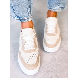 Quiltade sneakers för dam Disa Beige 1