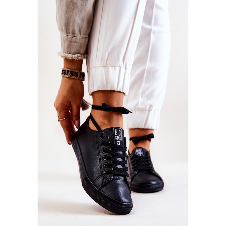 Läder Sneakers Big Star JJ274312 Svart 2