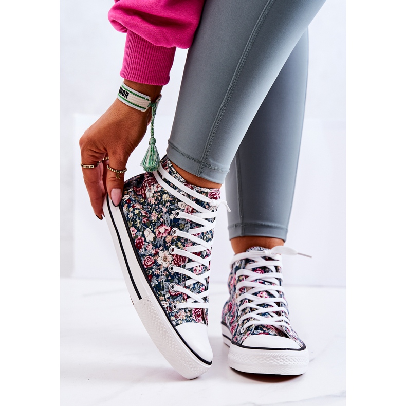 FS2 High-top Sneakers Med Gröna Nollie Blommor mångfärgad 1