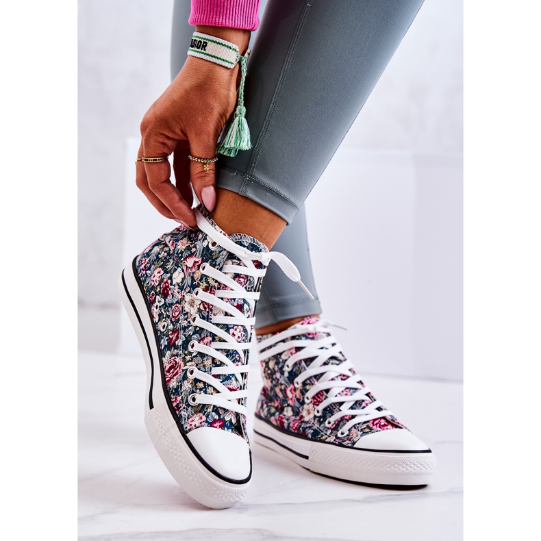 FS2 High-top Sneakers Med Gröna Nollie Blommor mångfärgad 2