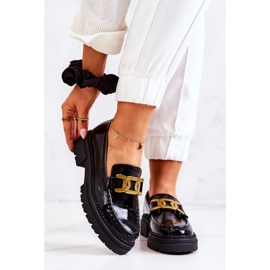 PL5 Lackade Loafers Med La.Fi-dekoration Svart Laurene 2