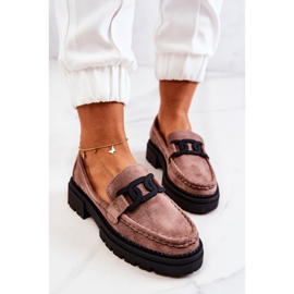 PL5 Loafers i mocka med La.Fi Cappucino Laurene-dekoration brun 1