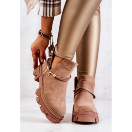 PS1 Arbetsstövlar i mocka med ränder Beige Moriah brun 2