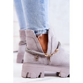 PS1 Arbetsstövlar i mocka med ränder Grå Moriah 1