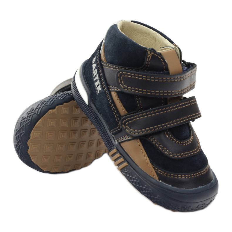Profylaktiska skor Bartek 91756 nya marinblå brun vit 3