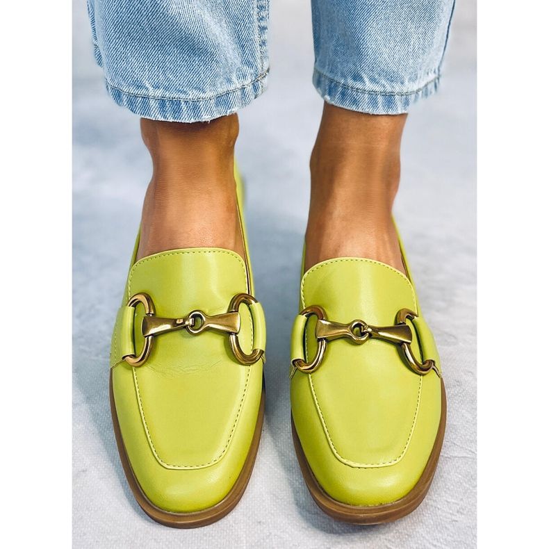 Jonna Green dam loafers grön 1