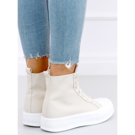 Kenya Beige ankelsneakers i canvas 1