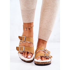 FC2 Varma tofflor i mocka Camel Adeline beige 2