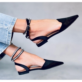 Eleganta ballerinor med Dust Black stenar svart 1