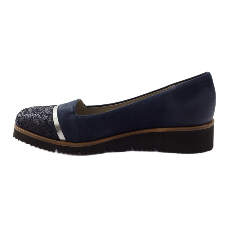 Edeo Women's Leather Navy Blue Pumps 2325 blå 2