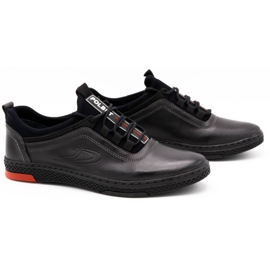 Polbut Vardagsskor i läder för män K24, grå 2