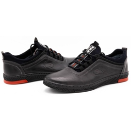 Polbut Vardagsskor i läder för män K24, grå 4