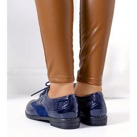 Marinlackerade oxfordskor från Holland marinblå 1