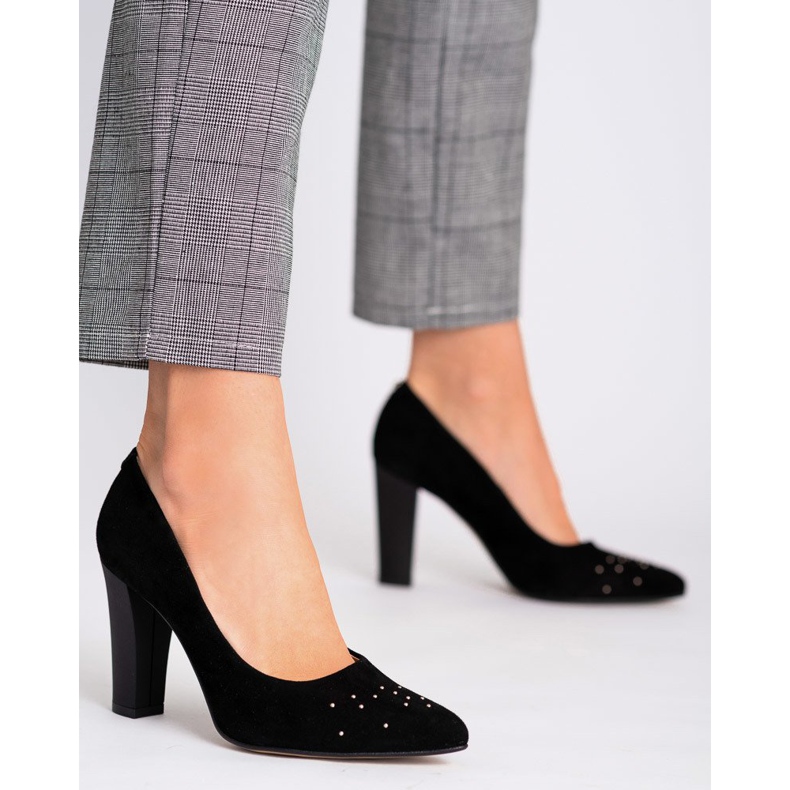 Marco Shoes Svarta 1007P -pumpar med jetstrålar 1