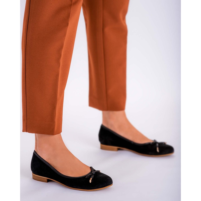 Marco Shoes Mocka 1152P ballerinor i svart 1