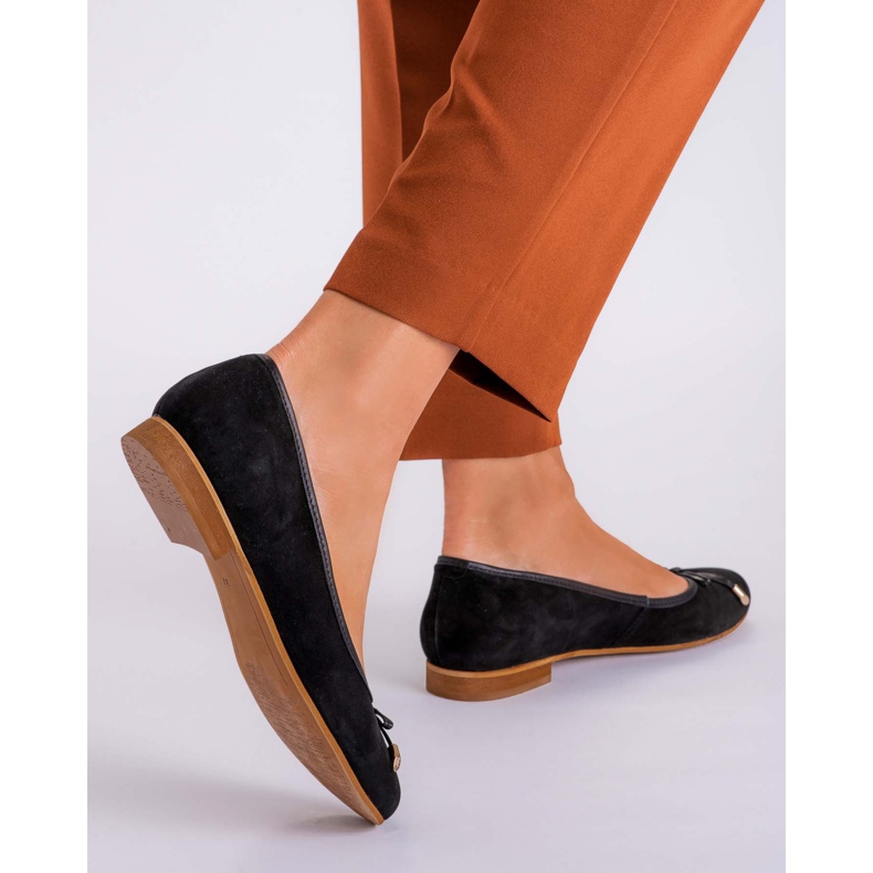 Marco Shoes Mocka 1152P ballerinor i svart 2