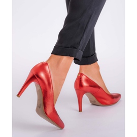 Marco Shoes Röda 0500P dubbar i en blank färg 2