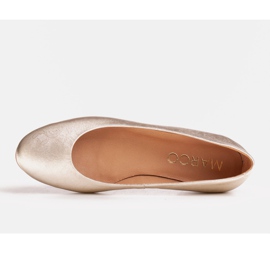 Marco Shoes Ballerinor i guldmocka gyllene 2