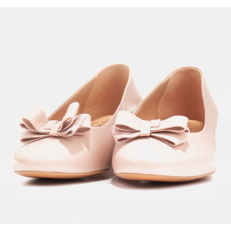 Marco Shoes Eleganta 1811P rosa ballerinor med rosett 1