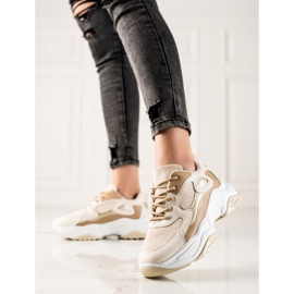 Marquiz Trendiga sneakers beige brun 1