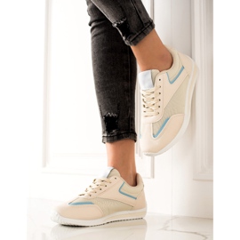 TRENDI Lätta sportskor beige 1