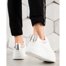Fashion Trendiga sneakers på plattformen vit 1