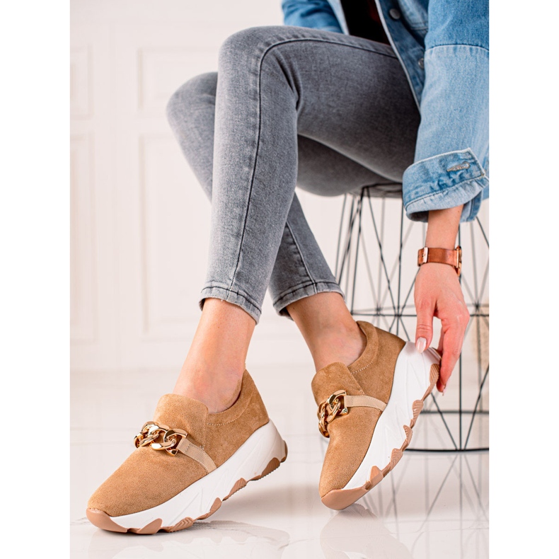 W. Potocki Potocki Sneakers i mocka beige 1