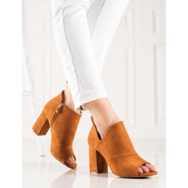 Open Toe VINCEZA stövlar gul 1