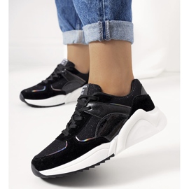 Svarta glänsande Cotter sneakers 1